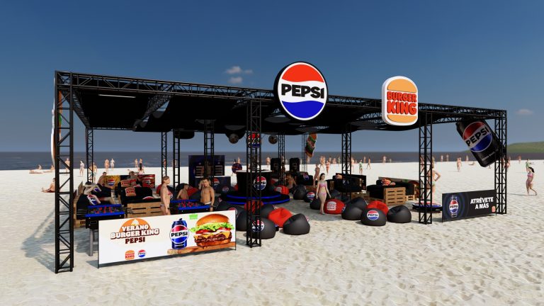 Diseño Activación Pepsi-Burger King en las playas