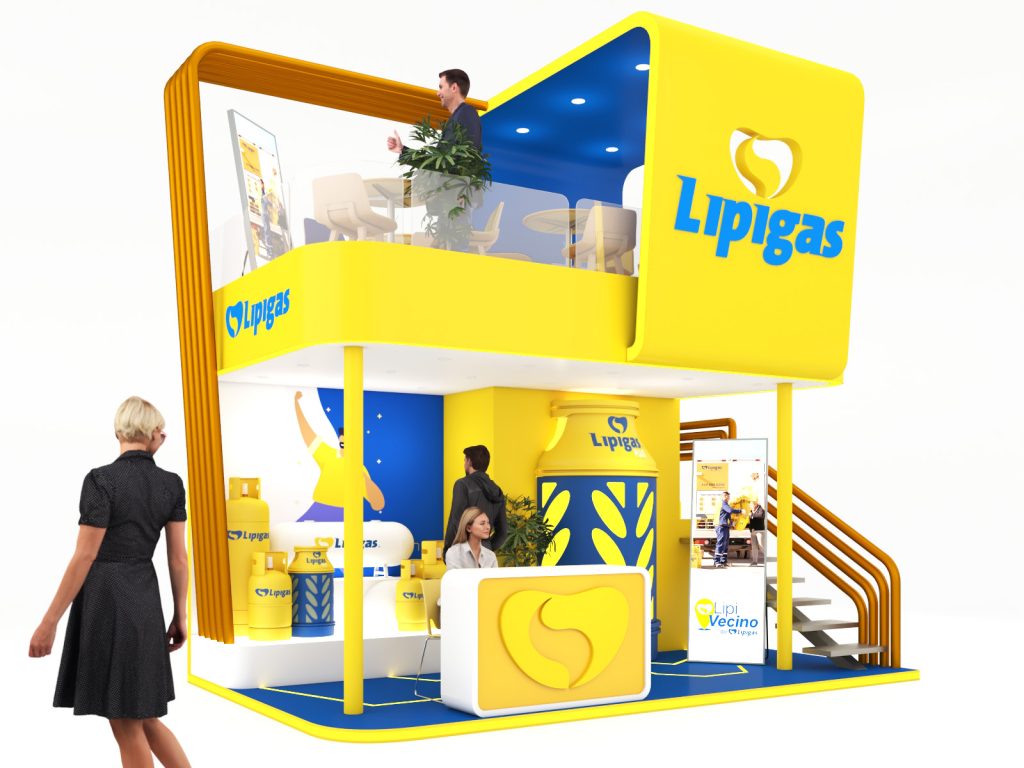 Stand Lipigas 5x2 mts 2 pisos